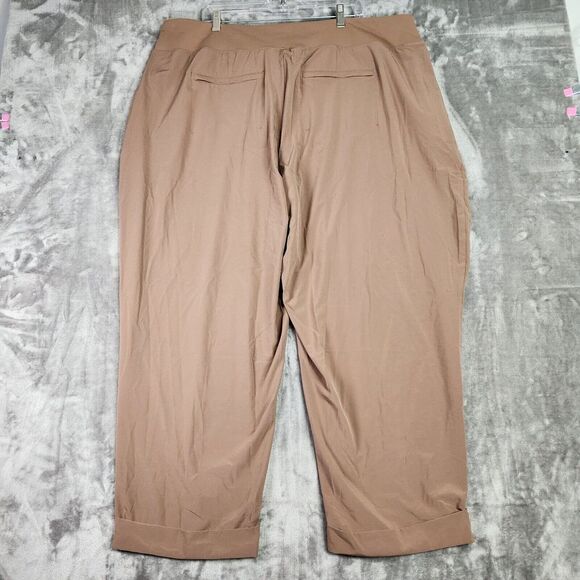 Athleta Pants Women Plus 26 Rustic Beige Cardiff Sash Stretch Lightweight NEW - Picture 3 of 14
